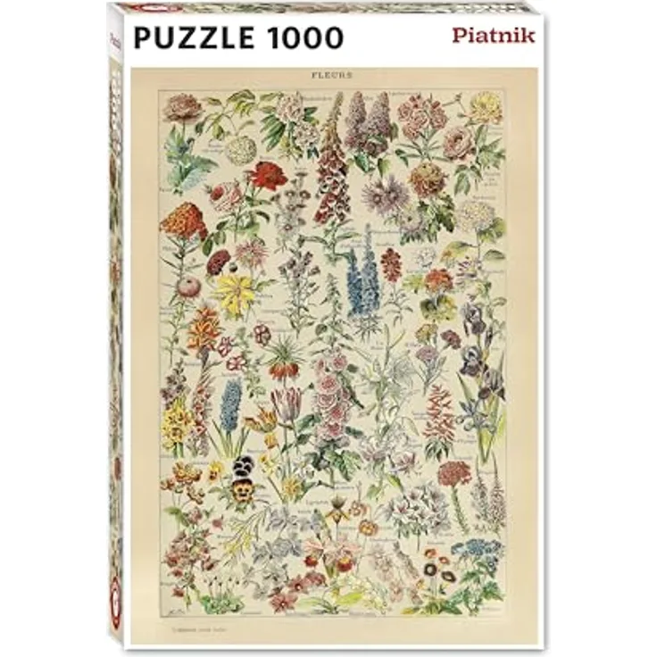Piatnik 570544 1000 Teile Puzzle Millot-Fleurs, Bunt - Herausforderung für Puzzlefreunde mit Motiv vom französischen Maler Adolphe Millot