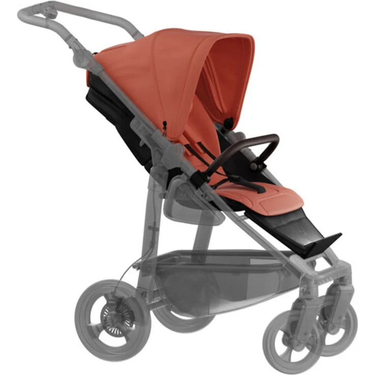 TFK Sport-Einheit XXL Sportsitz für Mono 3/4 & Pro, wasserabweisendes Verdeck mit UPF 50+, anpassbare Liegefläche, Farbe Lachs