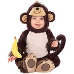 amscan - Kinderkostüm frecher kleiner Affe, Baby Kostüm, Karneval, Fasching, Mottoparty