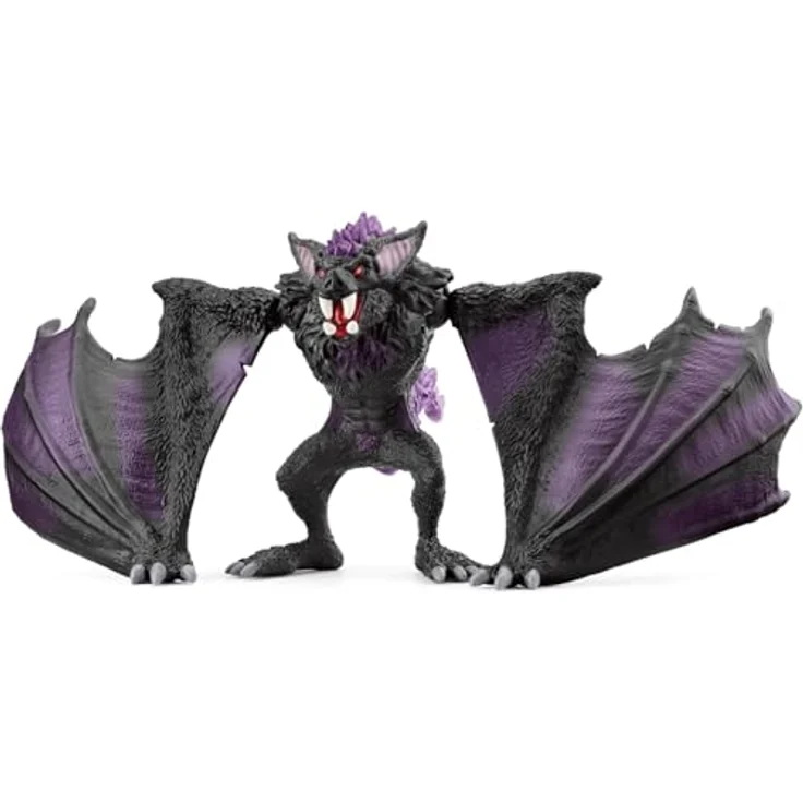 Schleich Schattenfledermaus - Eldrador Creatures, bedrohliches Geschöpf mit schwarzem, struppigem Fell, 21 x 15,5 x 13,5 cm – Bild 4