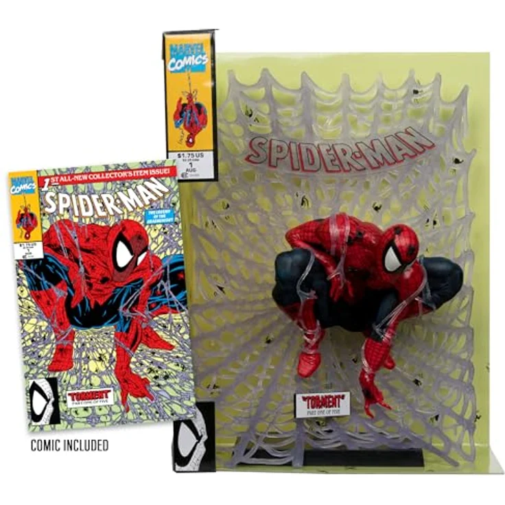 McFarlane Marvel Collection PVC Statue 1/6 Spider-Man #1, 28 cm mit Diorama-Base und Comic (englisch) – Bild 1