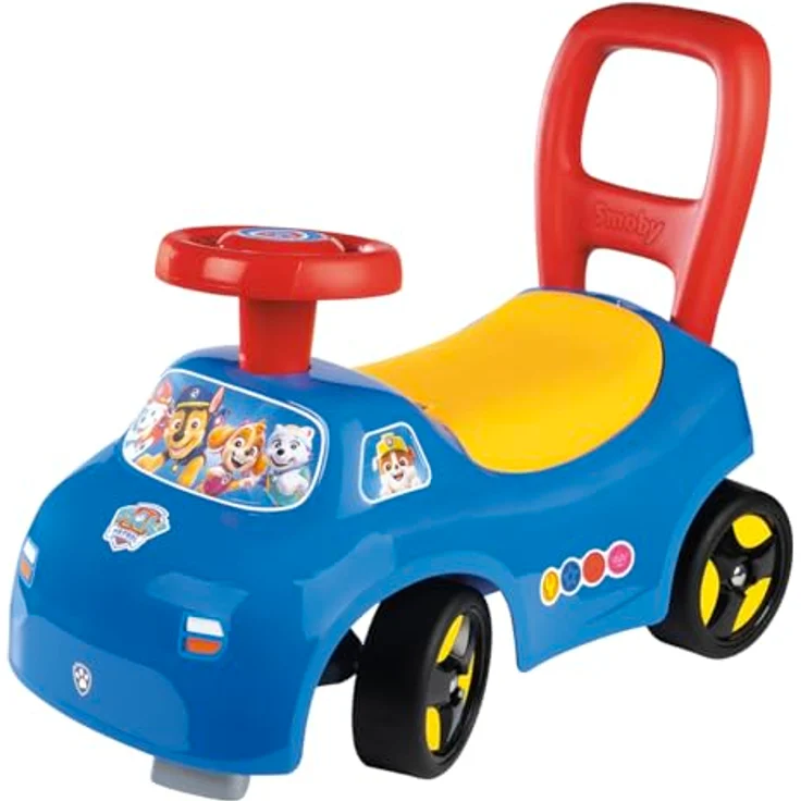 Smoby Paw Patrol Rutscherfahrzeug mit Hupenlenkrad, Rückenstütze, Staufach und Kippschutz für Kinder ab 10 Monaten – Bild 1