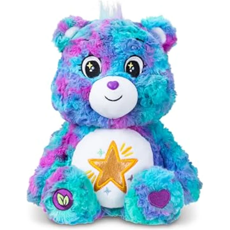 Troetelbeertjes Care Bears Kuschelbär 35cm Good Wishes, Plüschspielzeug mit detailliertem Belly Badge-Design und weichem Plüschmaterial – Bild 3