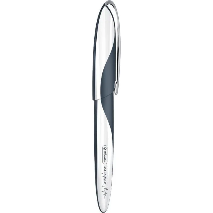 Herlitz Füller herlitz my.pen style Füllhalter - Feder M - Dark Shale BL mit ergonomischer Griffzone und druckstabiler Edelstahlfeder