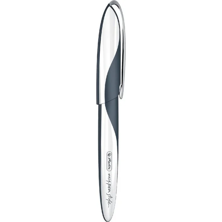Herlitz Füller herlitz my.pen style Füllhalter - Feder M - Dark Shale BL mit ergonomischer Griffzone und druckstabiler Edelstahlfeder – Bild 1