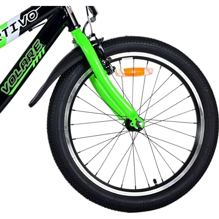 Volare Kinderfahrrad 20 Zoll Kinder Jungen Fahrrad Sportivo Grün 22115, 1 Gang, Seitenständer, Schutzbleche, Trinkflasche, Klingel – Bild 3