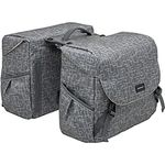 New Looxs Mondi Joy Double MIK Doppeltasche, Ivy Grey, 38 Liter - Wasserabweisende Kinderfahrradtasche