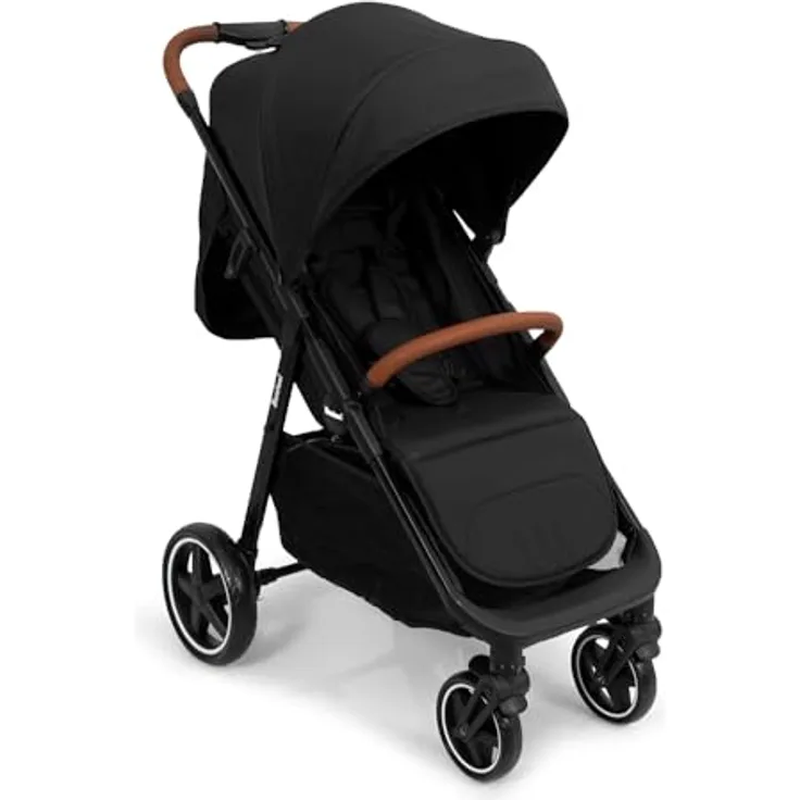 Baninni Kinderwagen Multi Stands Ditta, Schwarz, Praktischer Kinderwagen mit Multi-Stand-Funktion