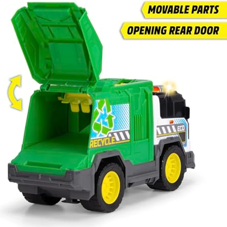 Dickie Toys Recycle Truck, Spielzeug-LKW mit Licht und Sound, 30 cm, inkl. Batterien, für Kinder ab 3 Jahren – Bild 2
