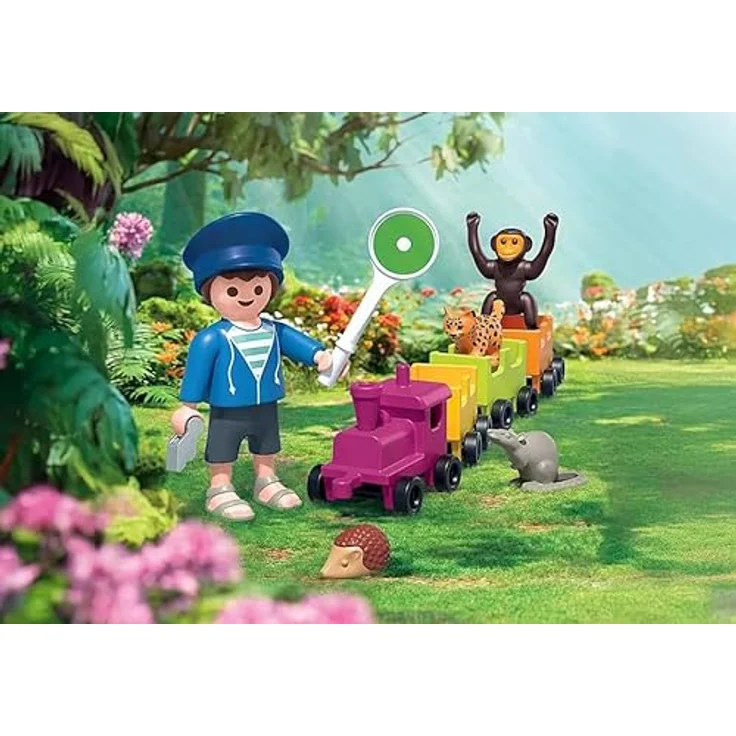 PLAYMOBIL 71951 Kleine Lokausfahrt, Spielset für Playmobil City Life mit Lokführer und Tierfiguren, nicht geeignet für Kinder unter 3 Jahren – Bild 4