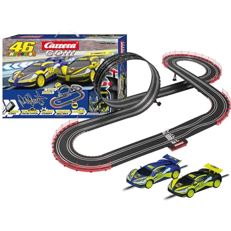 Carrera GO!!! VR46 Ultimate Racing Rennbahn-Set, Rennbahn mit lizensierten Slotcars für 2 Spieler, für Kinder ab 6 Jahren & Erwachsene, inklusive GT Race Car "VR46" – Bild 3