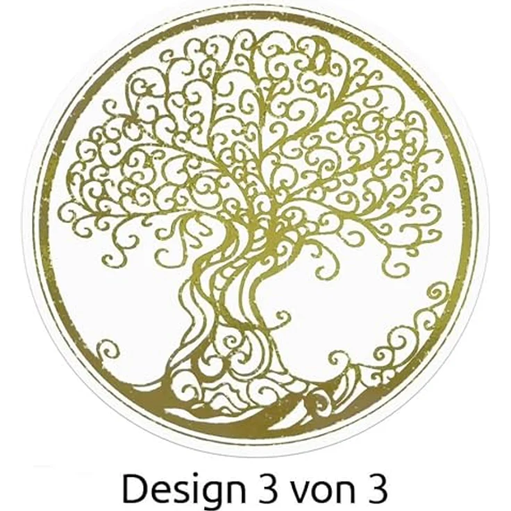 AVERY Zweckform Aufkleber 56817, Lebensblume, gold, 50 selbstklebende Etiketten – Bild 5