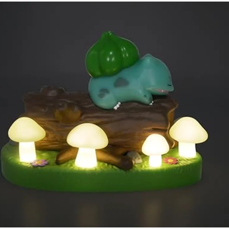 Teknofun Pokemon Bulbasaur LED-Lampe, dekorative Nachttischlampe in schlafender Pose aus langlebigem Kunststoff – Bild 7
