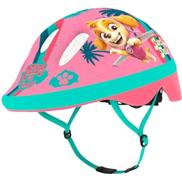 Seven Polska Kinderfahrradhelm Klein-Kind "PAW PATROL GIRLS", XS: 44-48cm, ca. 1 - 2.5 Jahre, Matte PVC-Beschichtung, EPS-Schaum, 170g, Pink – Bild 2