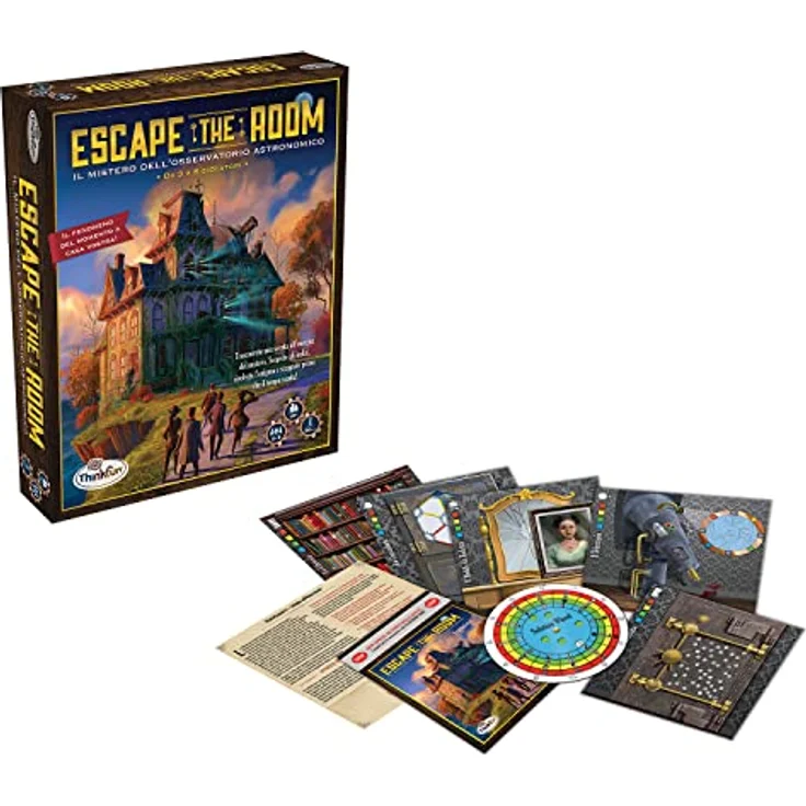 ThinkFun Escape The Room - Das Geheimnis des Astronomischen Observatoriums, Brettspiel für 3-8 Spieler, italienische Ausgabe, ab 13 Jahren, Spieldauer 90 Minuten – Bild 3