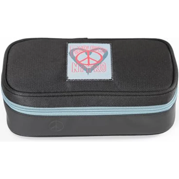 Nitro Pencil Case XL Schlamperetui Peace Love, geräumiges Federmäppchen mit Organizer, Geodreieck und Stundenplan, bunt – Bild 2