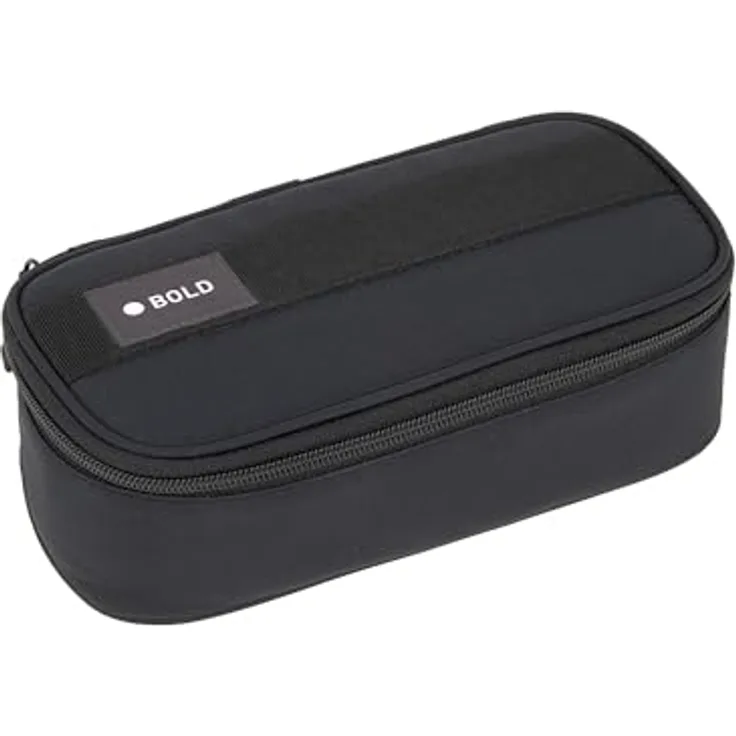LÄSSIG Bold Spacy Pencil Case Black, nachhaltiges Stiftemäppchen für Schule und Freizeit