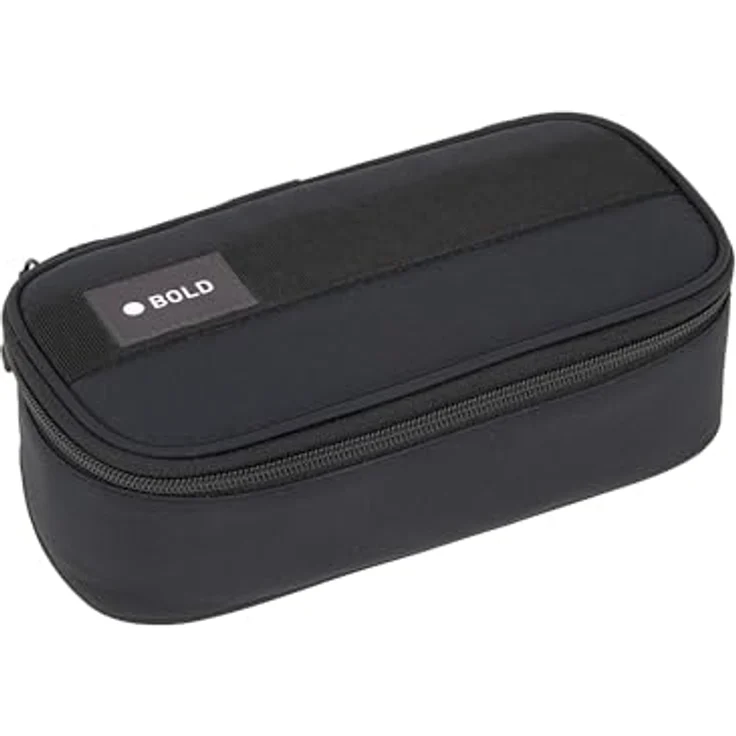 LÄSSIG Bold Spacy Pencil Case Black, nachhaltiges Stiftemäppchen für Schule und Freizeit – Bild 1