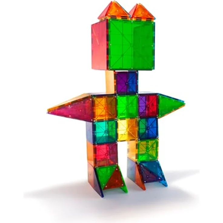 Magna-Tiles Magna-Fliesen, transluzente Farben, 100 Stück für kreatives Basteln und Spielen – Bild 5