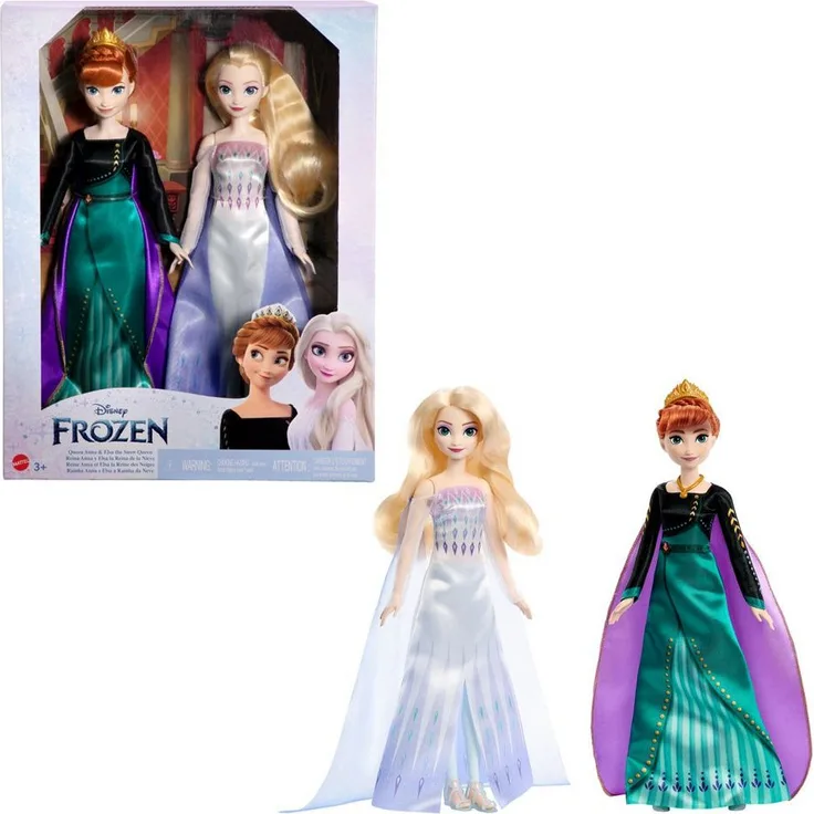 Disney Frozen Anziehpuppe Anna & Elsa Mode Puppen Set Disney Eiskönigin Frozen, königliche Kleider, beweglich, kämmbare Haare, Höhe ca. 28,0 cm - Preisvergleich