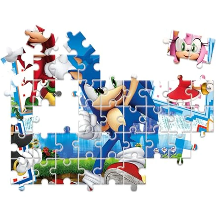Clementoni Edukit 4 in 1 Sonic Spielset, Memo, Puzzle 30 & 48 Teile, 6 Würfel - pädagogische Spiele für Kinder ab 3 Jahren, fördert Gedächtnis und Logik – Bild 4