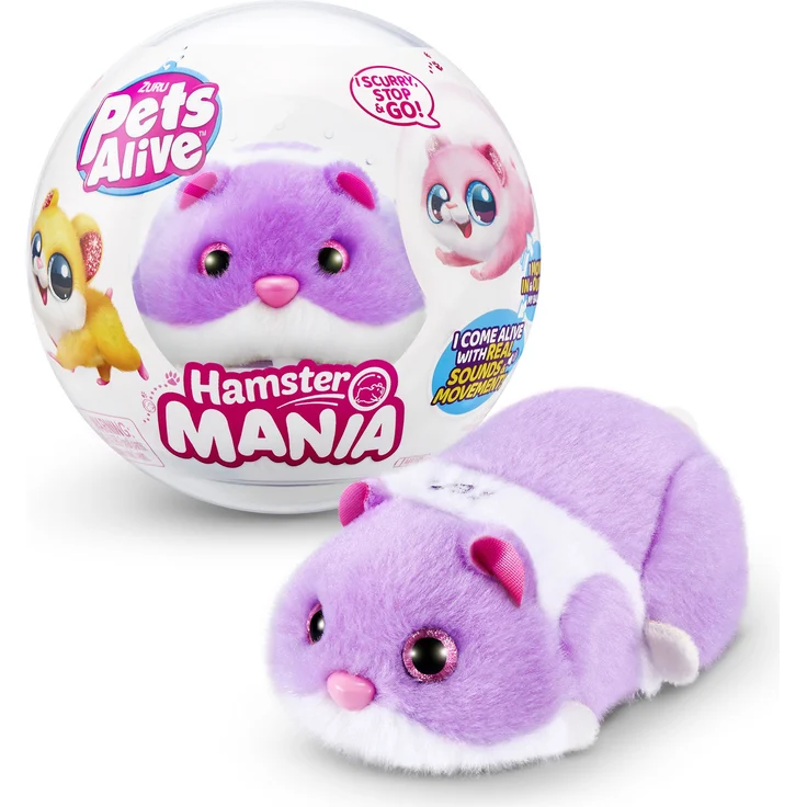 Zuru Pets Alive Hamster Mania, Lila - Elektronisches Haustier mit 20 entzückenden Hamstergeräuschen