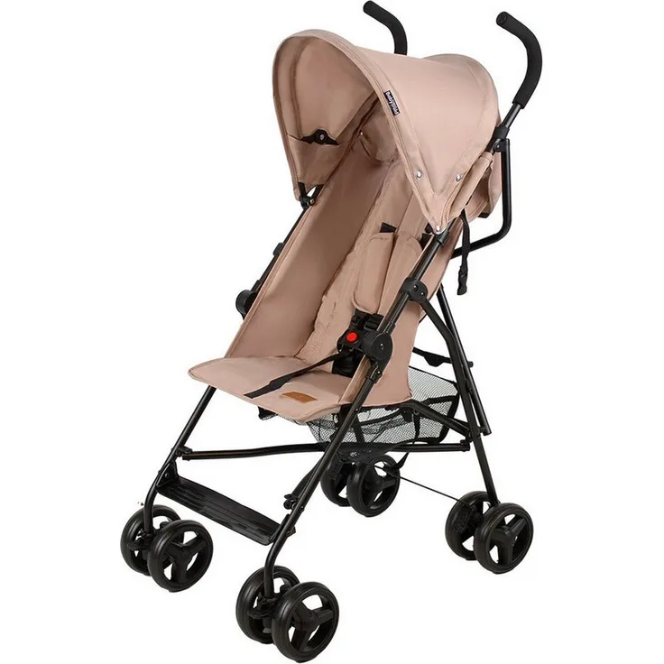 Babytrold Kinder-Buggy Jet, kompakter Buggy in Olive mit 5-Punkt-Gurt, schwenkbaren Vorderrädern und Sonnen- sowie Regenschutz, leicht und faltbar