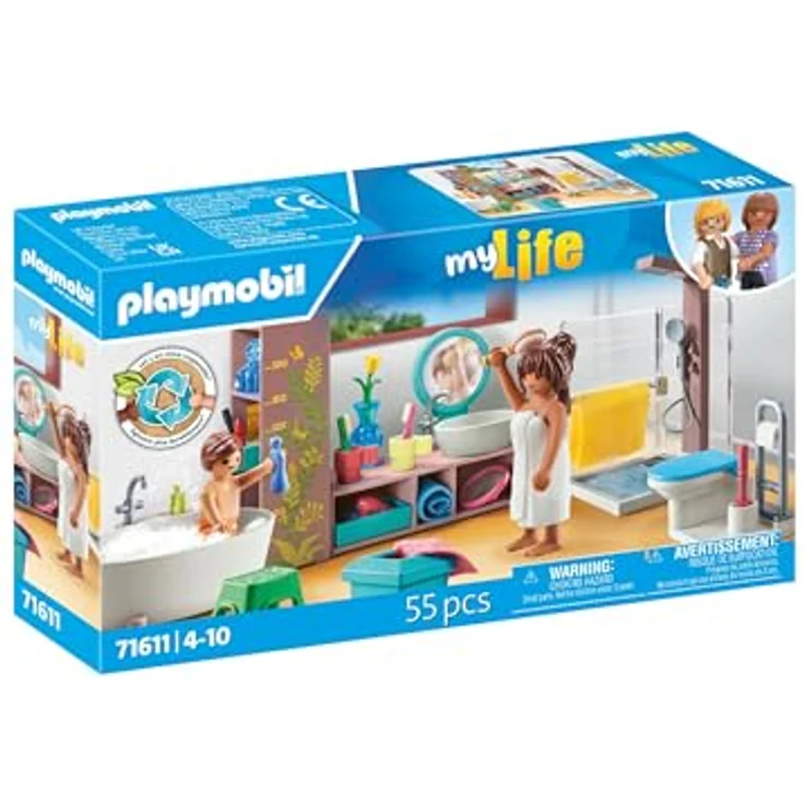 Playmobil® Badezimmer (71611), myLife Konstruktions-Spielset, (55 St), Made in Europe – Bild 2