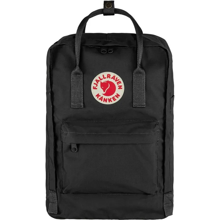 Fjällräven Kånken Laptop 15'' Rucksack, 40 cm (1-tlg), Schwarz mit gepolstertem Laptopfach