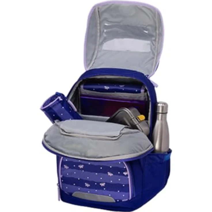 Schneiders Vienna Schulranzen Ergojet Blissy Butterfly, ergonomisch, 21 Liter, 6-teilig, umwandelbar in Rucksack, wasserabweisend, recyceltes Material – Bild 5