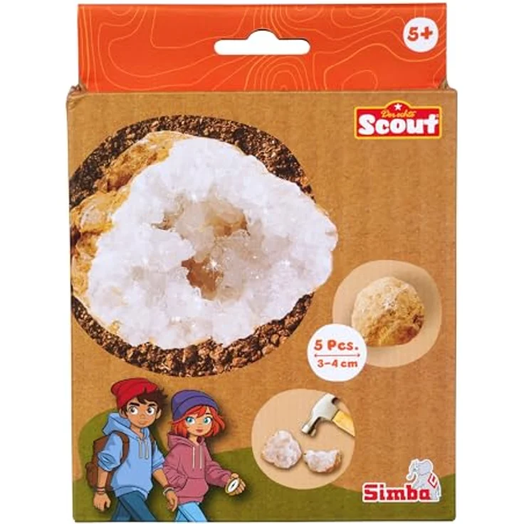 SIMBA Kreativset Scout Geoden, 5-tlg. Set mit 5 echten Geoden und Entdeckerzubehör – Bild 8