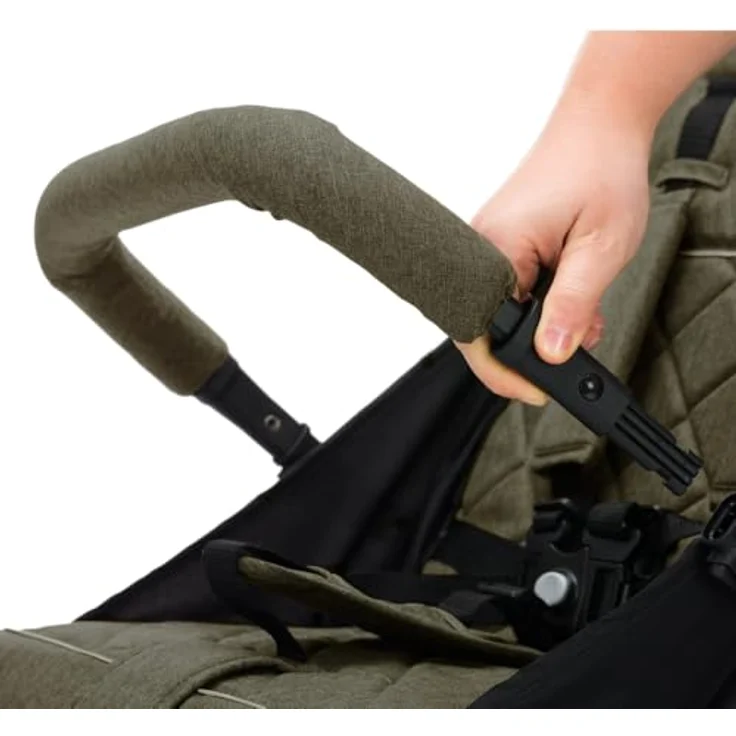 Fillikid Kinder-Buggy Styler Elite, oliv melange - Kompakter Sportwagen mit ausziehbarem Trolleygriff und großem Korb – Bild 5