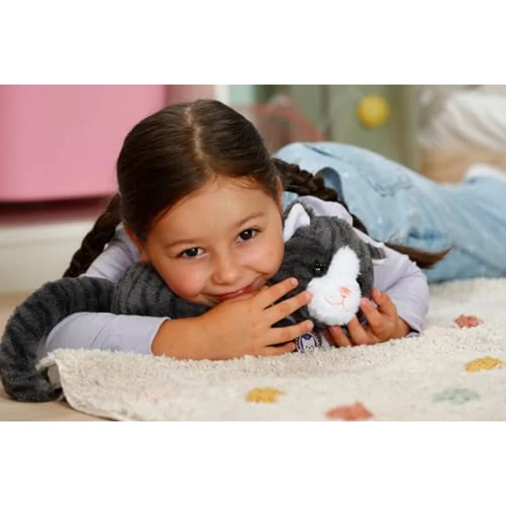 Baby Born Kuscheltier Meine Katze Cookie mit Box, grau getigertes Fell und elektronischer Schnurrfunktion – Bild 4