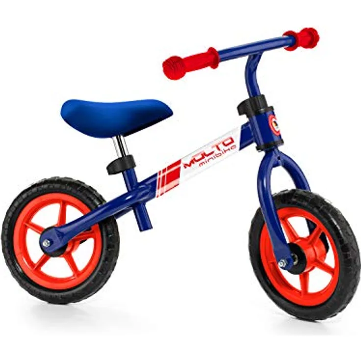 M MOLTO Bicicleta Balance-Fahrrad, robustes Laufrad mit verstellbarem Lenker und Sitz, blau, Größe M