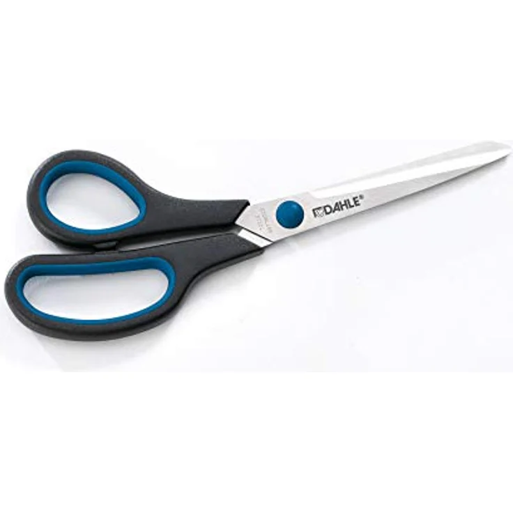 DAHLE Papierschere 54418, 20 cm, für Linkshänder mit Comfort-Grip, blau/silber/schwarz – Bild 1