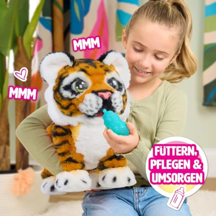 Just Play FurReal Gabby, interaktive Plüsch-Tigerpuppe mit Ton, 32-38 cm, orange – Bild 4
