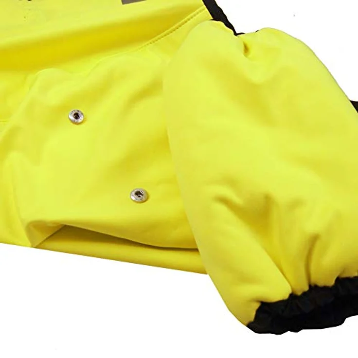 BambiniWelt Kinder Beinwärmer Beinabdeckung Fußsack für Fahrradsitz Römer mit Handmuff Microflees Wind- und wasserabweisend (gelb) – Bild 4