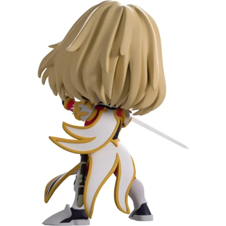 Youtooz Solo Leveling Vinyl Figur Cha Hae-In, 12 cm, mit roter und weißer Rüstung, goldenen Verzierungen und Lichtschwert – Bild 5