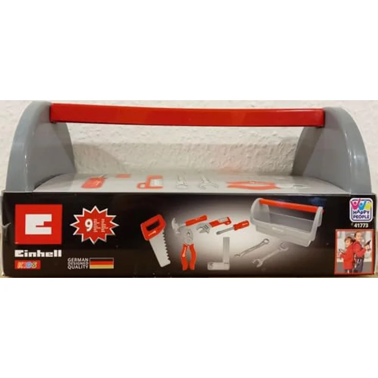 Happy People Einhell Kids Werkzeugbox, Spielwerkzeugkoffer mit Säge, Zange, Hammer und Schraubendreher – Bild 4