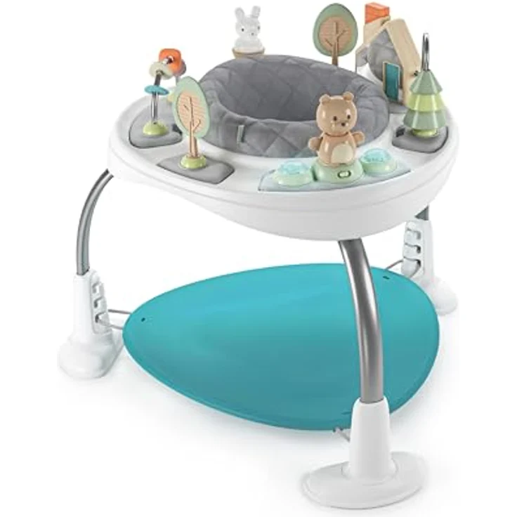 Ingenuity, Spring & Sprout, Aktivitätscenter 2-in-1, First Forest, Spielcentrum und Spieltisch mit Sprungkissen, Lichtern, Geräuschen und 11 interaktiven Aktivitäten, ab 6 monate – Bild 2