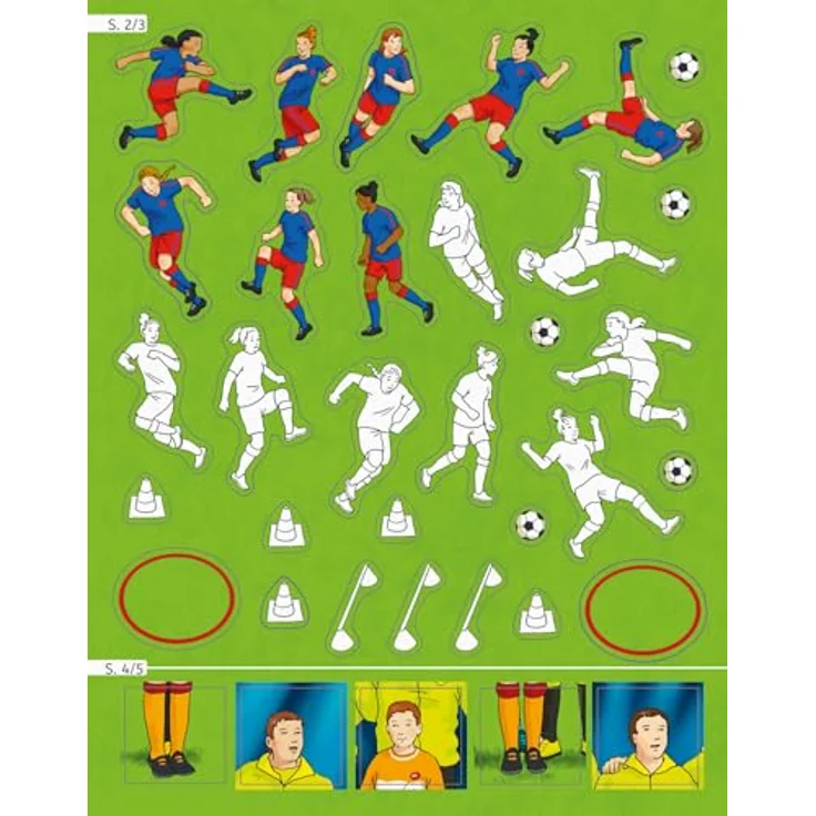 Ravensburger Verlag GmbH Sticker Mein Ausmalstickerbuch - Fußball, über 300 ausmalbare Fußball-Sticker, kreatives Malen und Stickern für Kinder – Bild 6