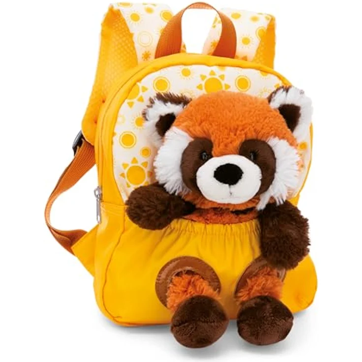 NICI Rucksack gelb mit Plüschtier Roter Panda, idealer Begleiter für kleine Abenteurer – Bild 1