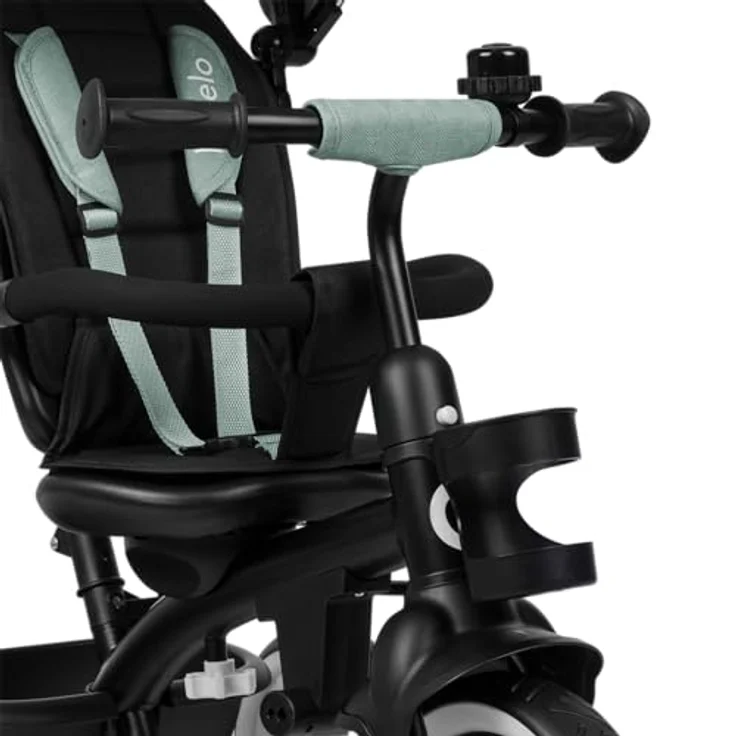 Lionelo Berry Multifunktionales Dreirad und Kinderwagen, 360° Drehsitz, Große PU-Räder, bis zu 25 kg, Blau – Bild 2