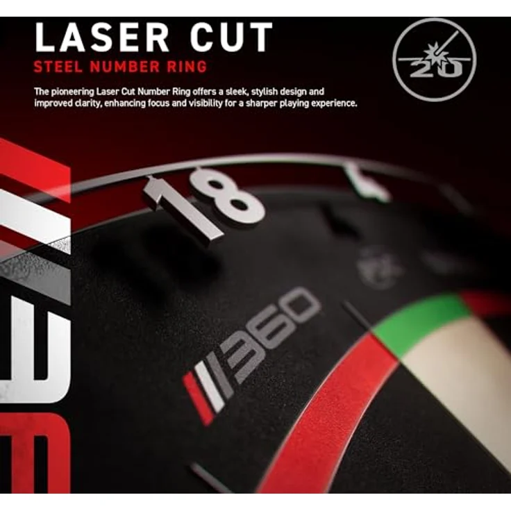 Winmau Dartboard / Dartscheibe "Blade 6 TC 360°", Professionelles Steeldartboard mit Triple Core Technologie und Rota Lock-System – Bild 7