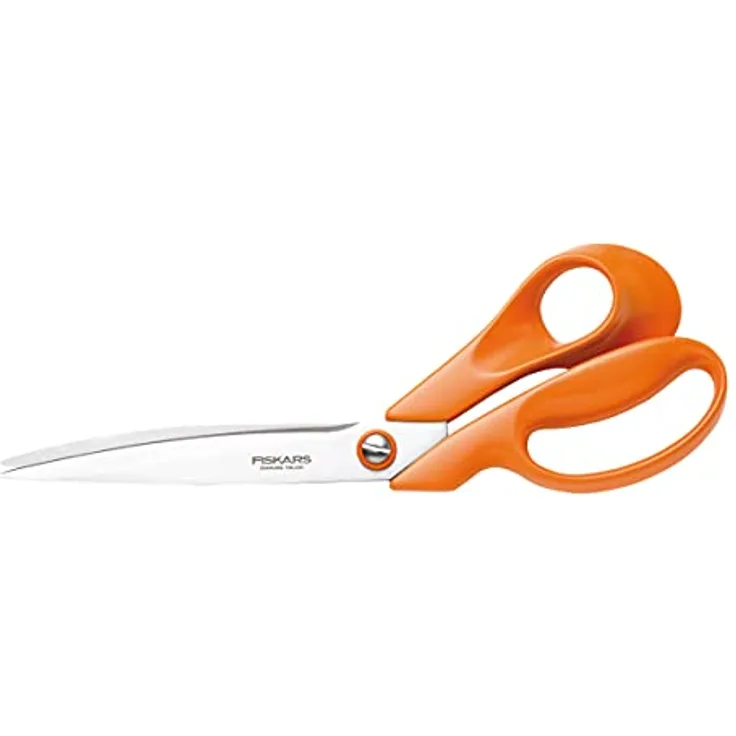 Fiskars Papierschere Schneiderschere 27 cm, rostfreier Stahl mit einstellbarem Klingendruck, spülmaschinenfest