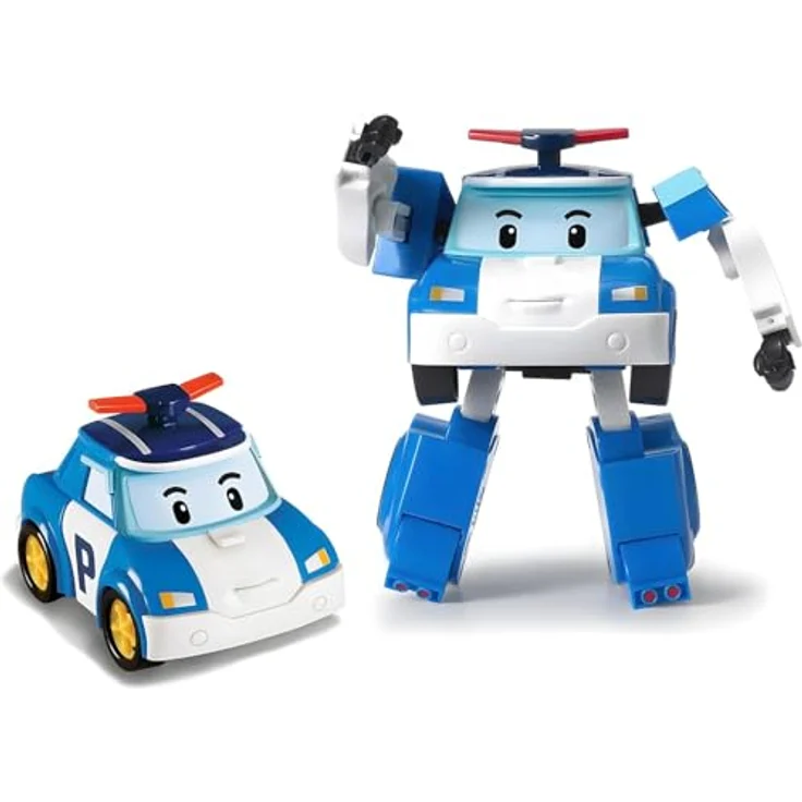 Silverlit ROBOCAR POLI 54209, Verwandelbare Figur Poli, Roboter oder Auto, 10 cm, blau, ab 3 Jahren – Bild 1