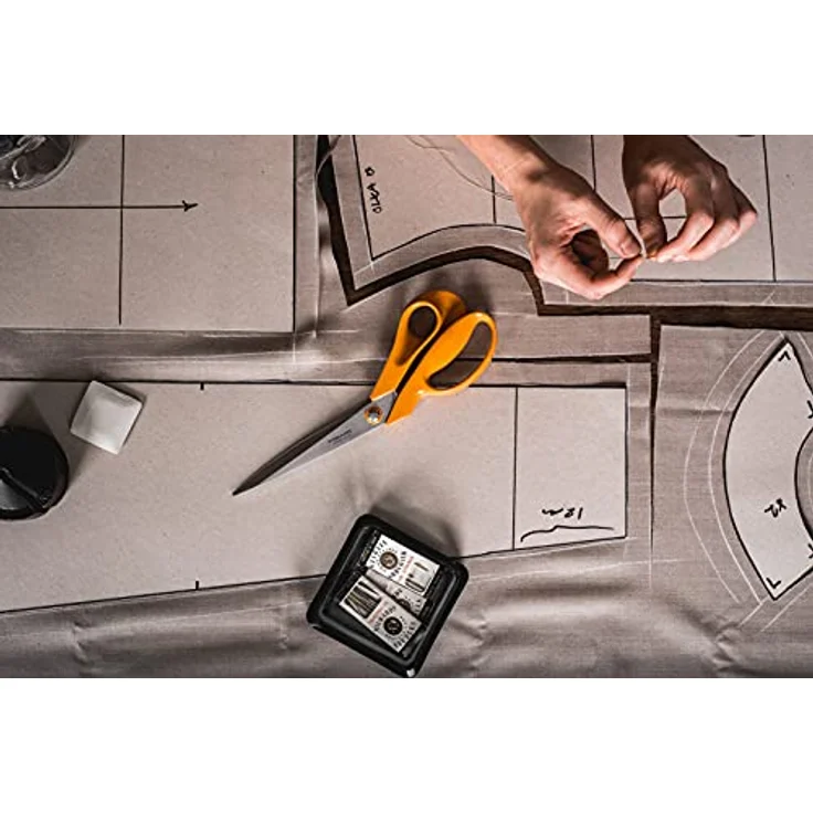 Fiskars Papierschere Schneiderschere 27 cm, rostfreier Stahl mit einstellbarem Klingendruck, spülmaschinenfest – Bild 4