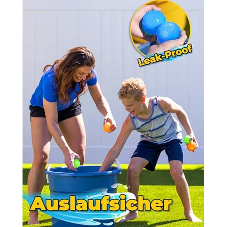 SOPPYCID Wiederverwendbare Wasserbomben, Schnell Befüllbare Wasserbälle für Garten, Pool, Strand – 20 Stück, Sommer Outdoor Spielzeug für Kinder und Erwachsene – Bild 5