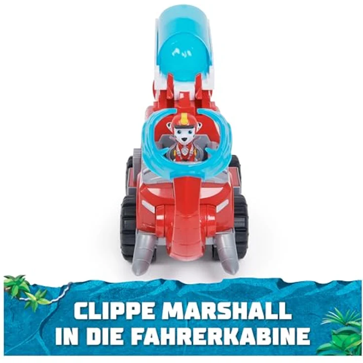 Spin Master Paw Patrol Jungle Pups Marshall, Feuerwehrauto im Elefanten-Design mit Wassergeschossen und beweglichem Rüssel – Bild 8