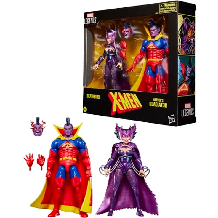 Marvel Legends Series X-Men Deathbird & Marvel’s Gladiator, 2er-Pack Action-Figuren mit über 20 Bewegungspunkten und 3 Accessoires, 15 cm – Bild 2